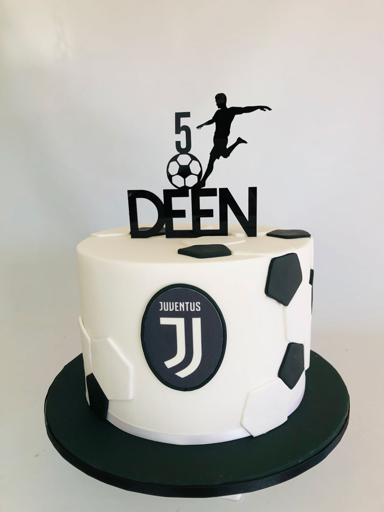 Abstract Soccer cake