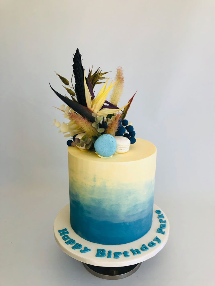 Blue Gradient cake