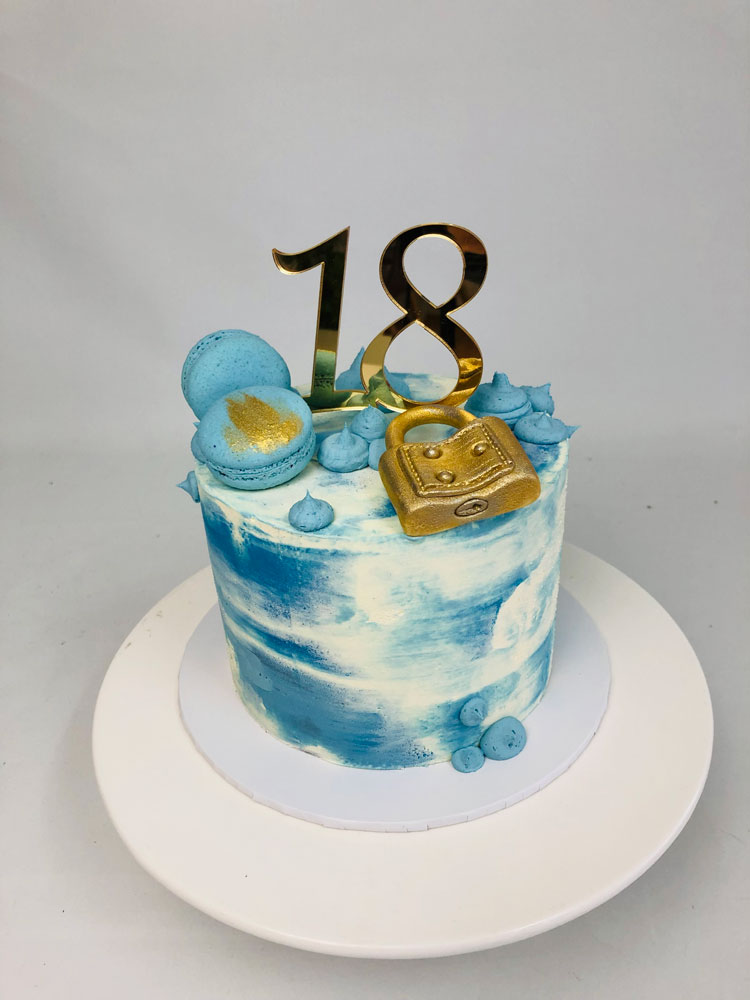 Blue and White cake