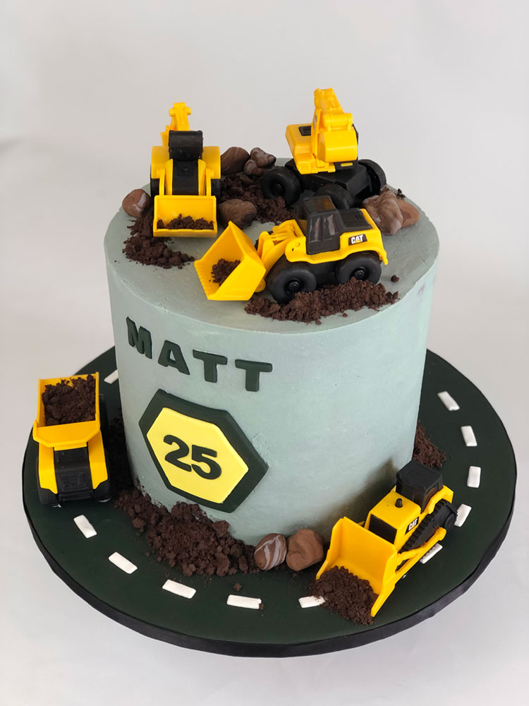 construction machines cake