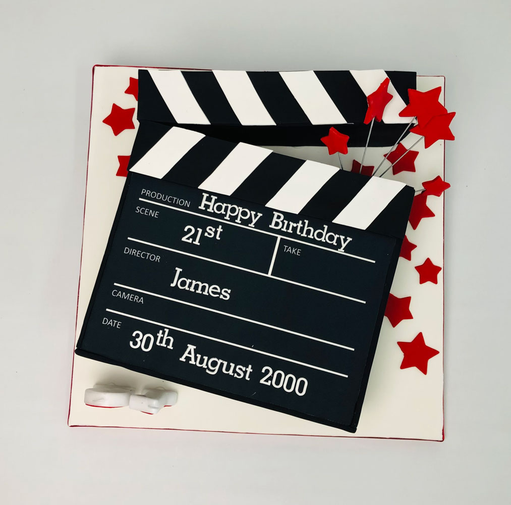 Movie Clapper Cake