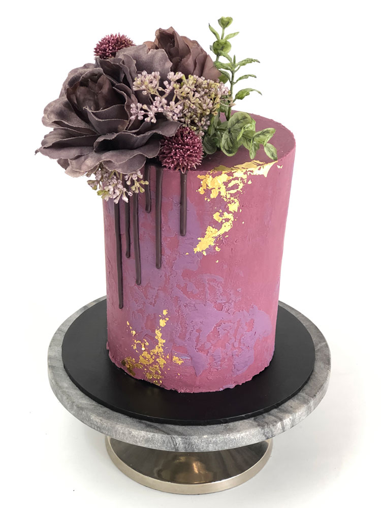Purple & Gold cake