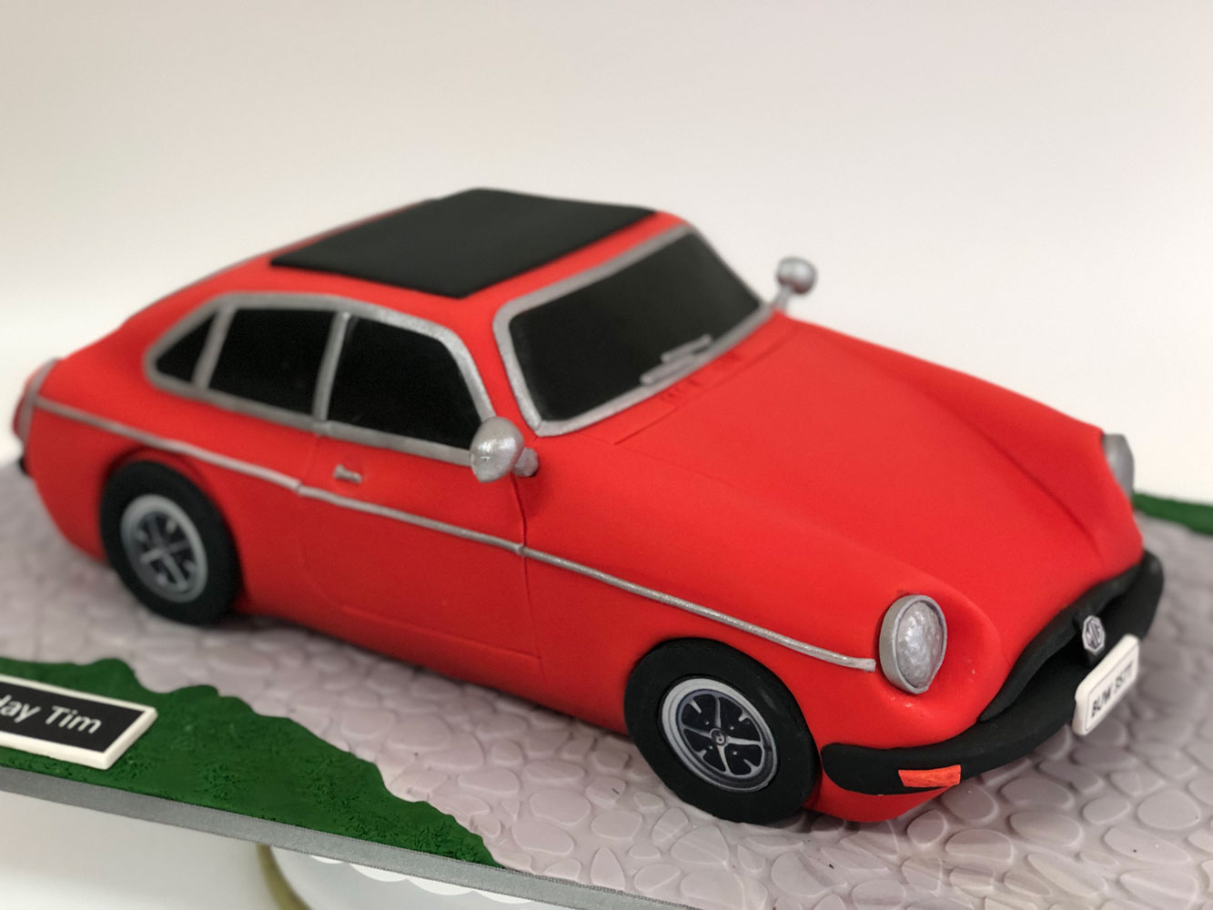 Red MG Sportscar cake