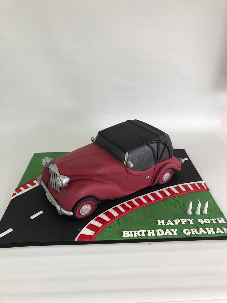 Vintage Red Car cake