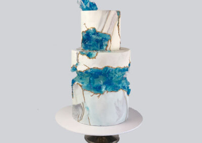 Blue Geode Cake