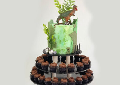 Dinosaur Cake & Cupcakes